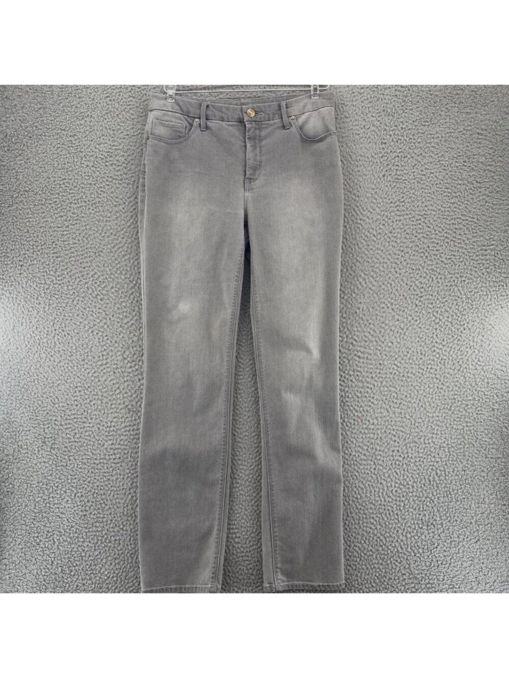 Chicos Jeans Womens 0.5 US 6 Gray So Lifting Slim Leg Straight Stretch Everyday*